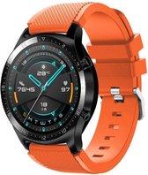 Siliconen Smartwatch bandje - Geschikt voor  Huawei Watch GT siliconen bandje - oranje - 46mm - Horlogeband / Polsband / Armband