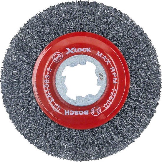 Foto: Bosch 2608620732 x lock kegelborstel met gegolfde draad staal 0 3 x 115mm