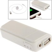 AA-batterijen Emergency USB-oplader met zaklamp, voor iPhone, iPad, Galaxy, Huawei, Xiaomi, LG, HTC en andere slimme telefoons (zwart)