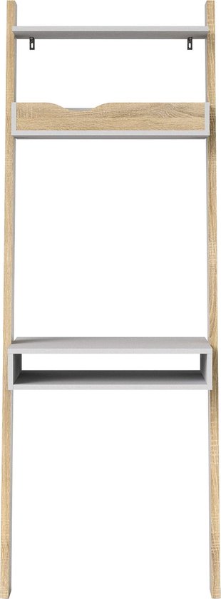 Simpletrade Wandrek - Bureautafel - Vloerbeschermers - 2 planken - Hout - 40x65x176 cm