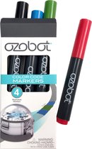 Ozobot - Kleurcode - Uitwisbare stiften - 4 stuks - Rood/Groen/Zwart/Blauw