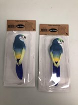Decoratieve vogeltjes, blauw ( 2 stuks )