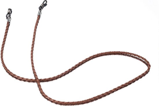 Cocora brillenkoord - luxe leder - Bruin - zonnebril koord - leesbril koord  - leder | bol.com