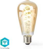 Nedis SmartLife LED Filamentlamp | Wi-Fi | E27 | 350 lm | 5.5 W | Koel Wit / Warm Wit | 1800 - 6500 K | Glas | Android™ / IOS | ST64 | 1 Stuks