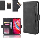 Xiaomi Redmi 9 Book Case Zwart Cover Case Hoesje Lederen Pu PMBL