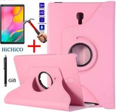 Samsung Galaxy Tab A 10.1 (2013) SM-T510, HiCHiCO Tablet Hoes, 360° draaistand Cover Tablet hoesje Rose Goud met Stylus Pen + Screen Protector