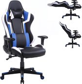 Gamestoel Tornado bureaustoel - ergonomisch verstelbaar - race gaming stoel - zwart blauw