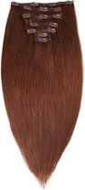Clip In Hair extensions 45cm kleur 2 bruin hoogwaardig monfibre hair