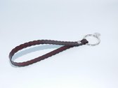 Sleutelhanger by Bagarets - elegant, leer, handgemaakt in NL, uniek stuk - 18 cm