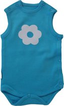 Prematuur Romper turquoise met opdruk maat 44