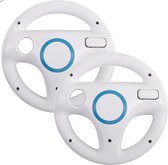 Thredo Set van 2 Wheel / Wiel / Race stuur voor Nintendo Wii / Wii U Controller - Wit