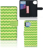 Telefoonhoesje Motorola Moto G 5G Plus Book Case Waves Green