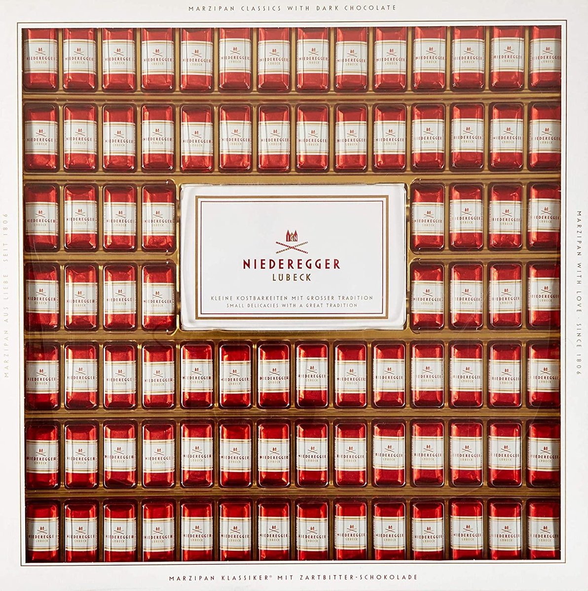 Niederegger marsepein klassiek - delicate chocolade met 71% marsepein - 1075g