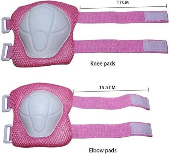 Skate Beschermset Kinderen - Helm - Kniebeschermers - Roze S +tas voor  jongens en meisjes | bol.com