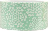 Decoratieve tape van 4,8 cm breed, HARTJES MINT geschikt voor 101 doeleinden ! Lengte 5 m1