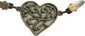 Petra's Sieradenwereld - Vestclip bronskleurig hart (84)