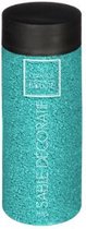 Fijn decoratie zand turquoise " 750 GR " - decoratie - zand / knutselbenodigheden - opvulzand voor kaarsen