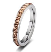 Amanto Ring Erien Gold - 316 Staal PVD - 4mm - maat 60 - 19mm