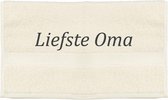 Handdoek - Liefste Oma - 100x50cm - Creme