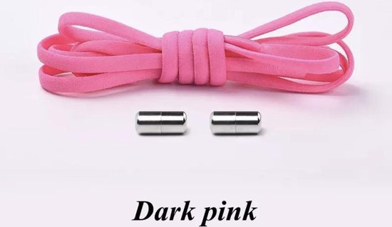 Roze Schoenveter met magneet ronde elastische  ideaal voor kinderen en volwassenen - magnetische schoenveters unisex