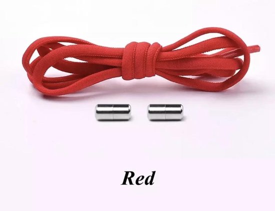 Lacet rouge avec élastique rond aimanté idéal pour enfants et adultes - Lacets magnétiques unisex
