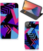 Stand Case Geschikt voor iPhone 12 | Geschikt voor iPhone 12 Pro Telefoonhoesje Funky Triangle