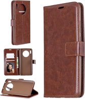 Huawei Mate 30 Lite hoesje book case bruin