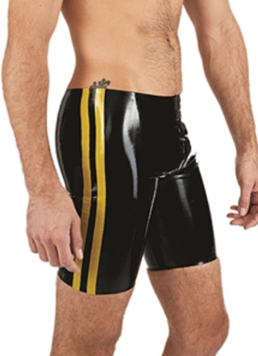 Mister b rubber fucker shorts black yellow medium
