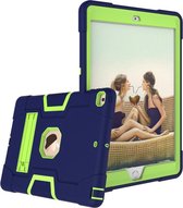 Apple iPad 10.2 2019 / 2020 / 2021 Hoes - Schokbestendige Back Cover - Hybrid Armor Case - Blauw/Groen