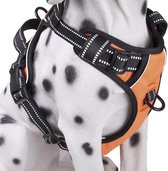 Frenkiez Reflective No Pull Dog Harness, Orange, L