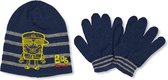 Spongebob - Winterset - Muts & Handschoenen - Model "Bob L'Eponge!" - Blauw & Geel - 52 cm