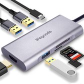 LifeGoods 7in1 USB C Hub - 3x USB 3.0 - 4K HDMI - 