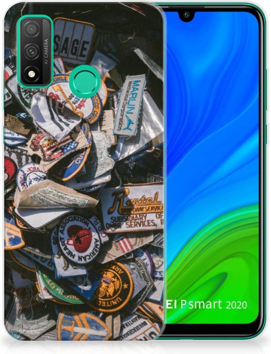 Huawei P Smart 2020 Siliconen Hoesje met foto Badges