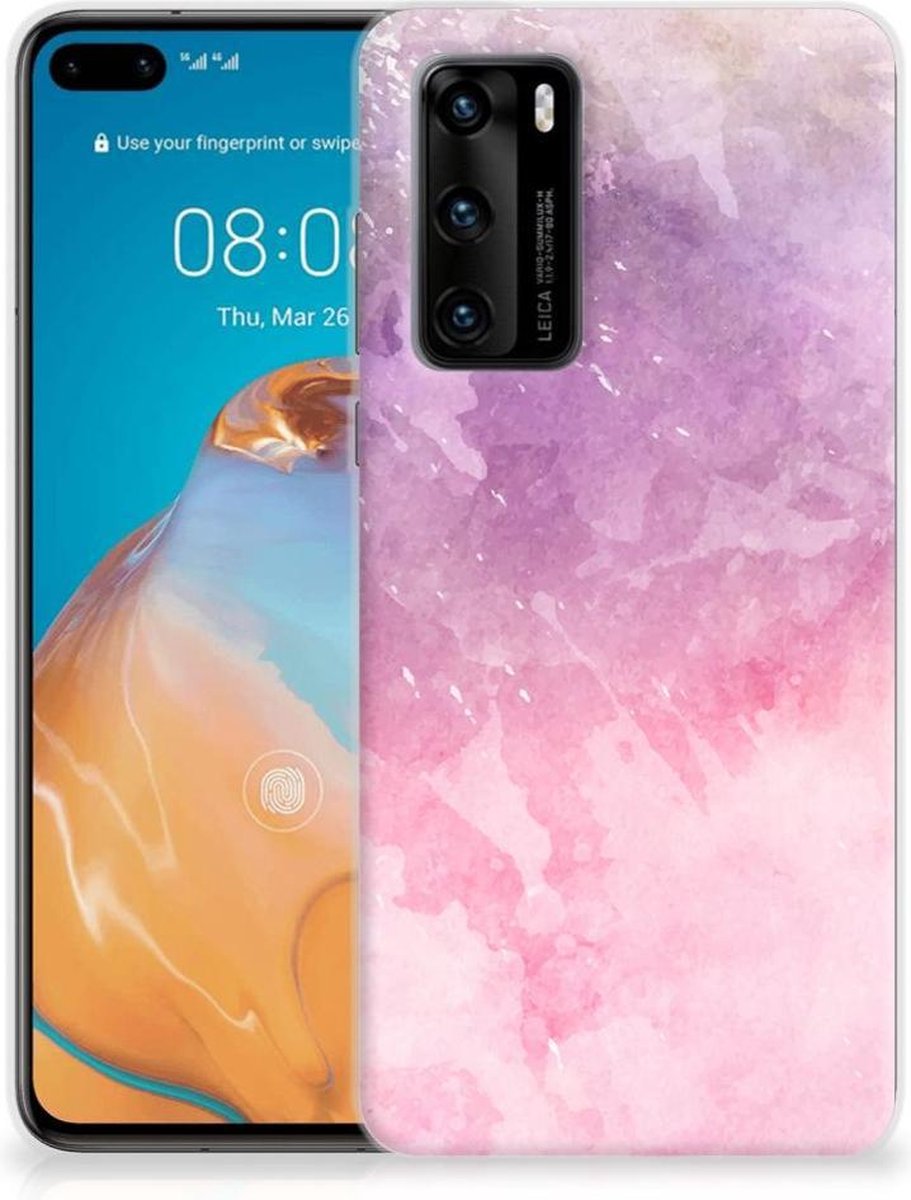 Hoesje maken Huawei P40 Pink Purple Paint