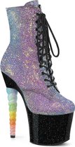 Pleaser - UNICORN1020G Platform Boots, Pole dance shoes - Paaldans schoenen - 40 Shoes - Paars/Blauw