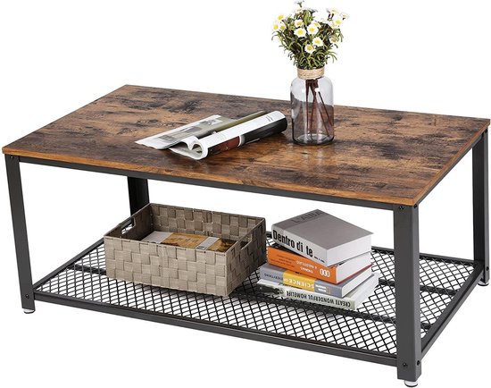Table basse industrielle iBella Living - Table basse - Avec espace de rangement