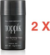 Toppik Hair Building Fibers (haargroei vezels) - 2 x 12gr - zwart