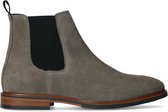 Manfield - Heren - Grijze suède chelsea boots - Maat 43