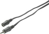 SpeaKa Professional SP-1300376 Jackplug Audio Verlengkabel [1x Jackplug male 3,5 mm - 1x Jackplug female 3,5 mm] 2.00 m