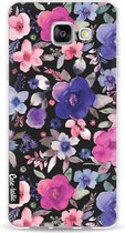 Casetastic Samsung Galaxy A5 (2016) Hoesje - Softcover Hoesje met Design - Flowers Blue Purple Print