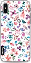 Casetastic Apple iPhone X / iPhone XS Hoesje - Softcover Hoesje met Design - Flowers Wild Nature Print