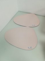 Placemats roze - 2 stuks - ei-vorm