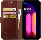 Rosso Element LG V60 ThinQ Hoesje Book Cover Wallet Case Bruin