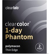-2,00 - Clearcolor™ 1-day Phantom Zombie Yellow - 2 pack - Daglenzen - Partylenzen / Verkleden / Kleurlenzen - Zombie Yellow
