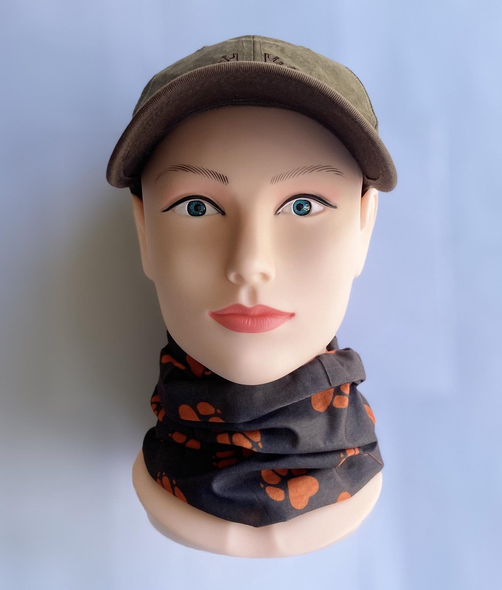 1+1 gratis adorit nekwarmer (poot oranje+zwart) voor sport, motorsport, recreatie, skiën, jaarrond te dragen - unisex, one size, multifuncioneel