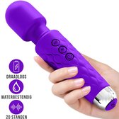 Magic Wand  Vibrator Portable  | Paars | Heerlijk de Clitoris Verwennen | 20 Vibrators modes en 8 Vibratiesnelheden | Seksspeeltje | Vibrator vrouwen | Clitoris vibrator | USB opla