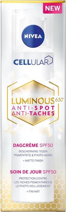 NIVEA Cellular Luminous Dagcrème Anti-Pigment SPF50 - Bescherming tegen Pigmentvlekken & Photo-aging - 40ml