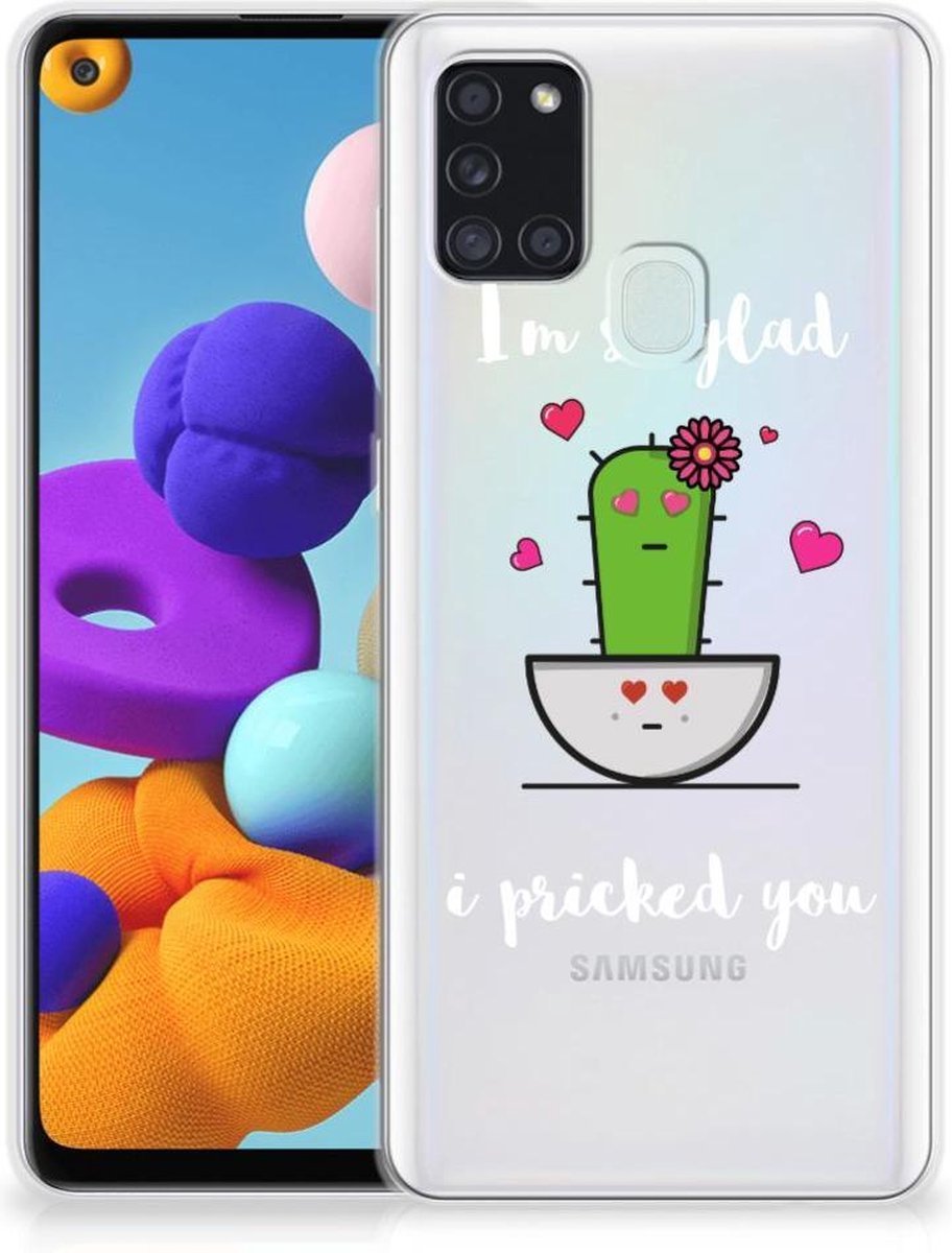 Back Cover voor Samsung Galaxy A21s Telefoonhoesje met Naam Cactus Glad