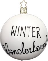 Winter Wonderland 2 Witte Kerstballen van 8 cm - Handgemaakt in Duitsland