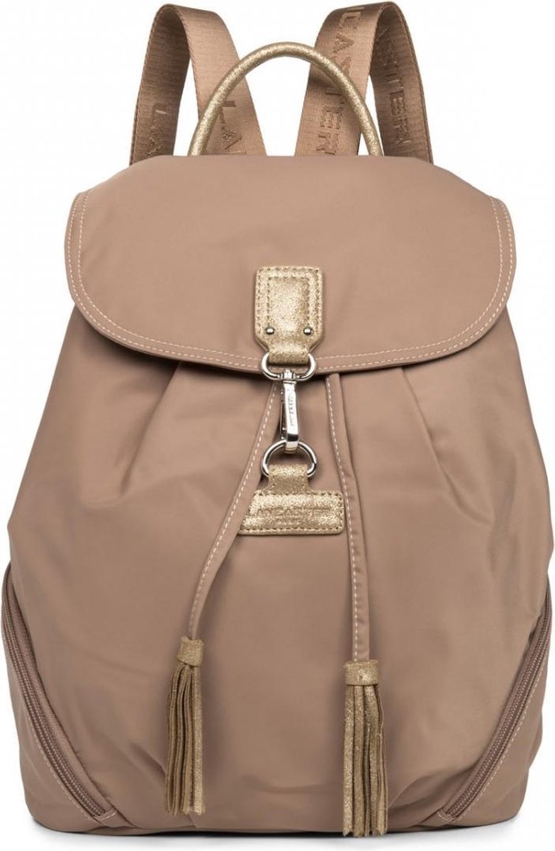 Backpack Lancaster Paris - nude- met drawstrings en klep